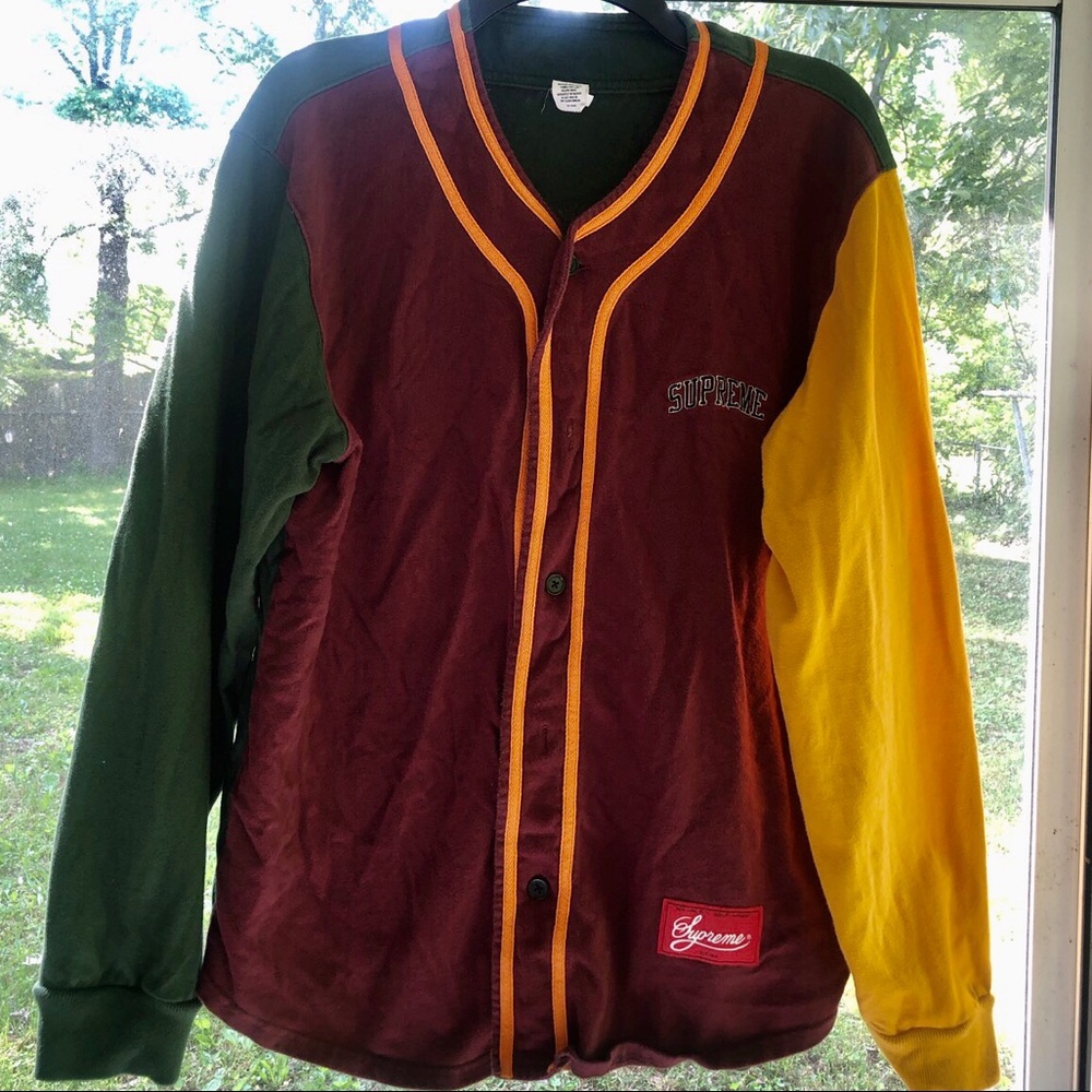 Supreme Color Blocked Baseball Tee